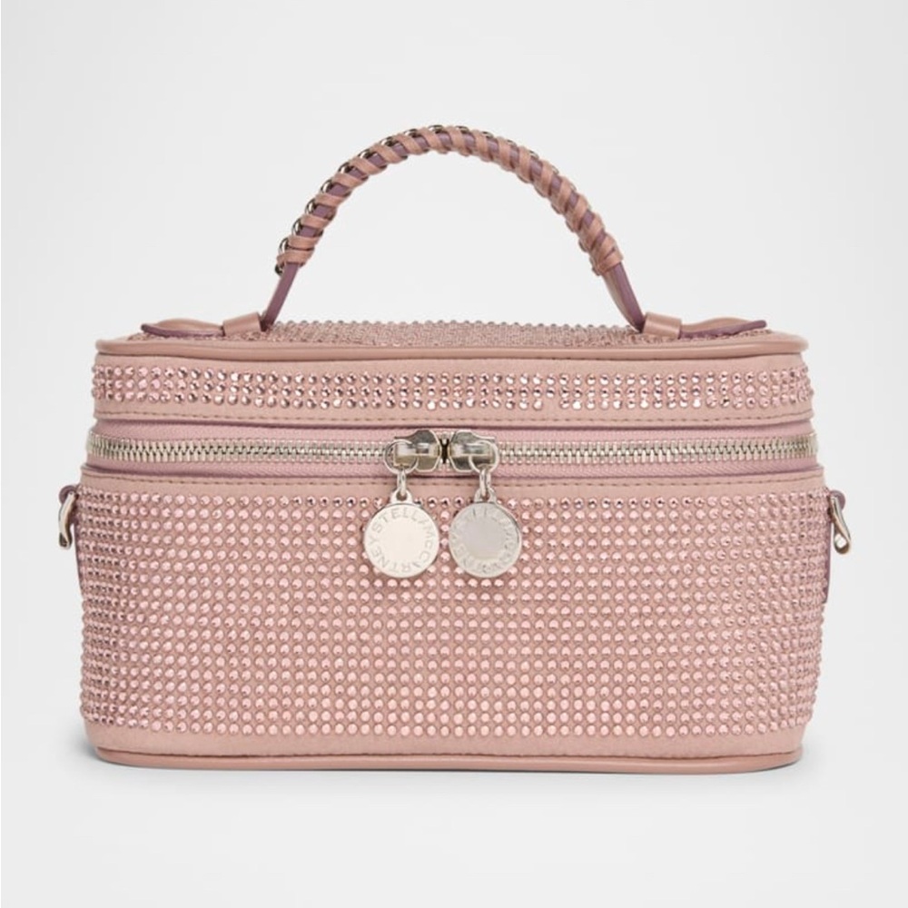 Stella McCartney  Allover Crystal Vegan Suede Cosmetic Case
